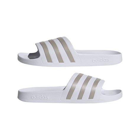 adidas slippers wit met goud|adidas bad slippers.